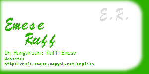 emese ruff business card